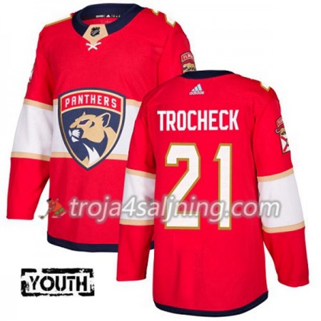 Florida Panthers tröja Vincent Trocheck 21 Röd 2017-2018 Adidas Authentic - NHL Tröjor Barn